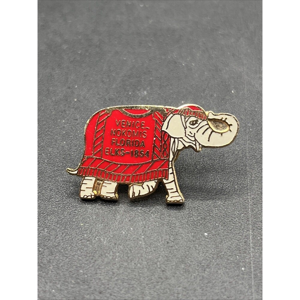 Elks Inter. Lodge 1854 Venice-Nokomis, Florida Lapel Pin Elephant